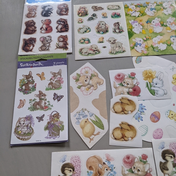 Cute animal Sticker lot 3 sealed packs 15 complete sheets - Picture 2 of 7